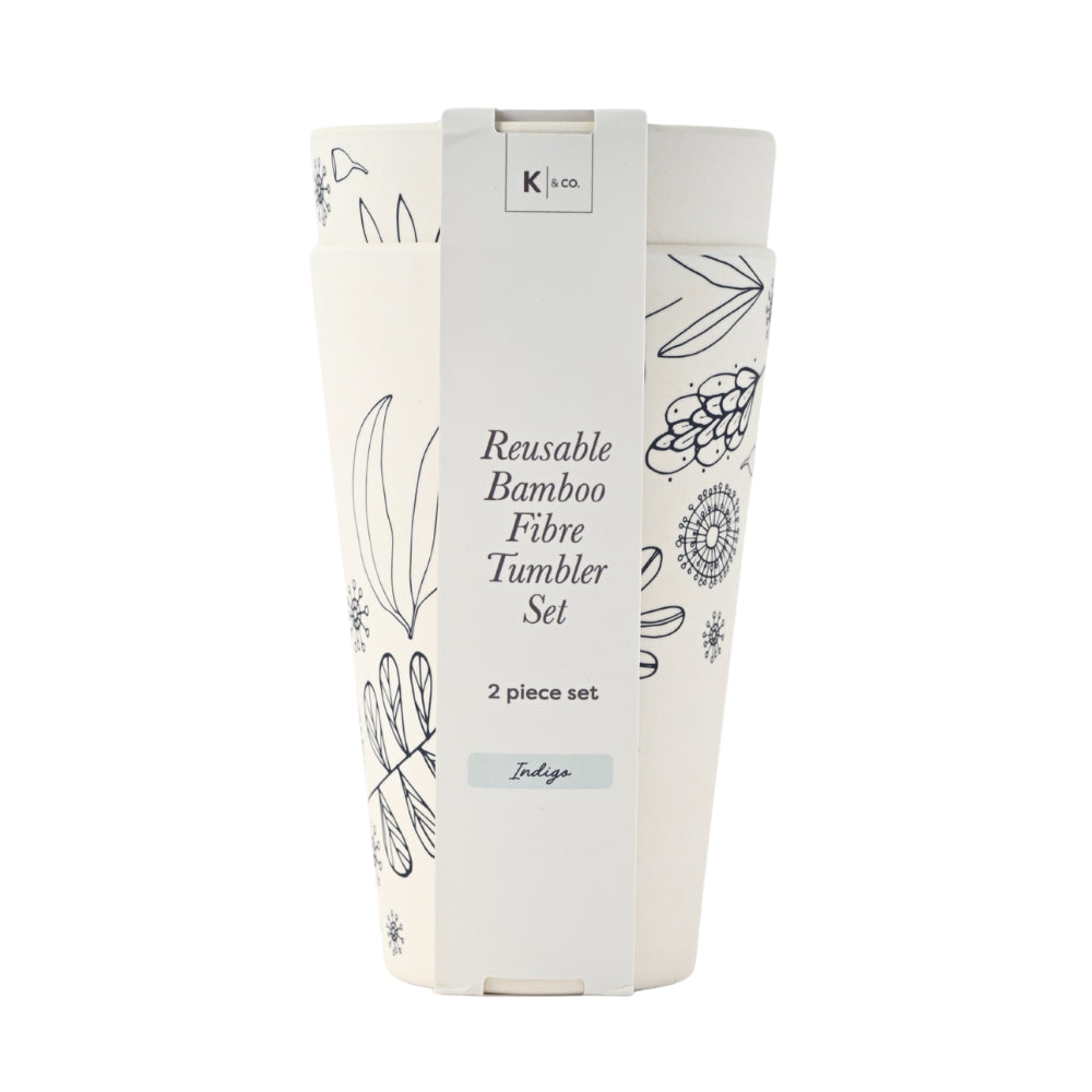 Indigo Series Bamboo Tumbler 2pk - NATIVE SKETCH